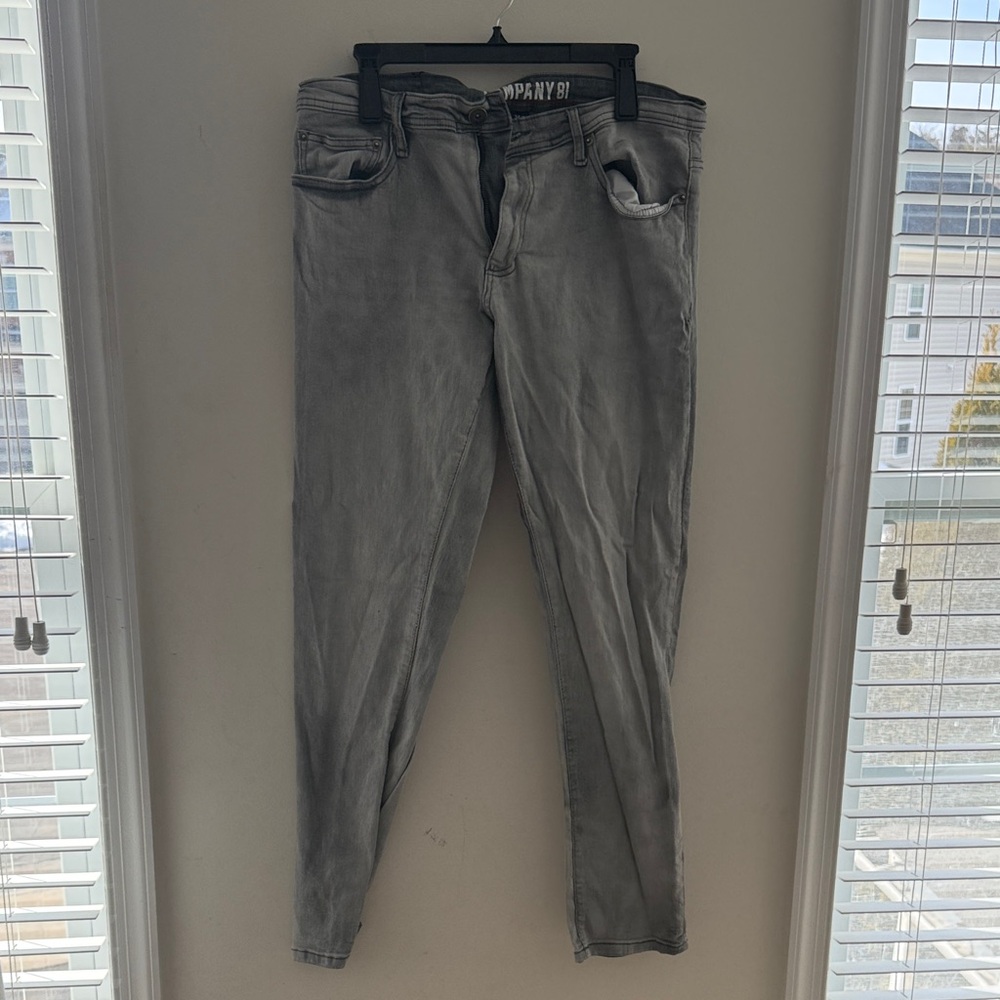 Trendy Gray Denim Pants